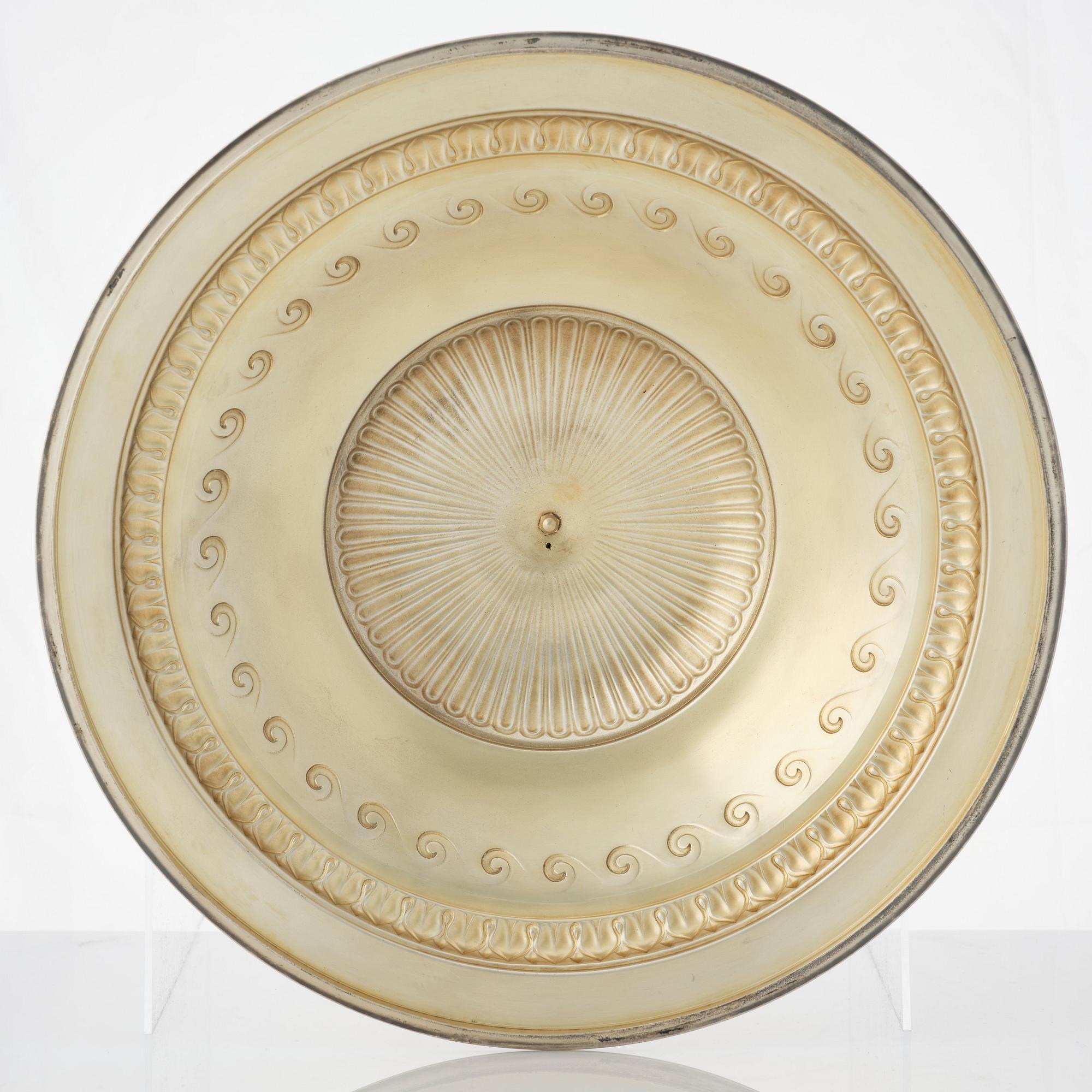 A German 20th century parcel-gilt silver thureen.