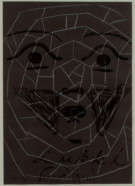 HANNU VÄISÄNEN, Blandteknik, "Lukki", sign. -90.