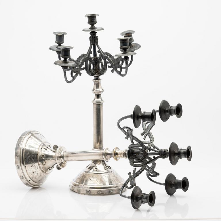 Candelabra, a pair, early 20th century.