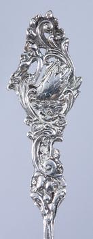 PRYDNADSSKED, silver, rokokostil, Stockholm, 1973.