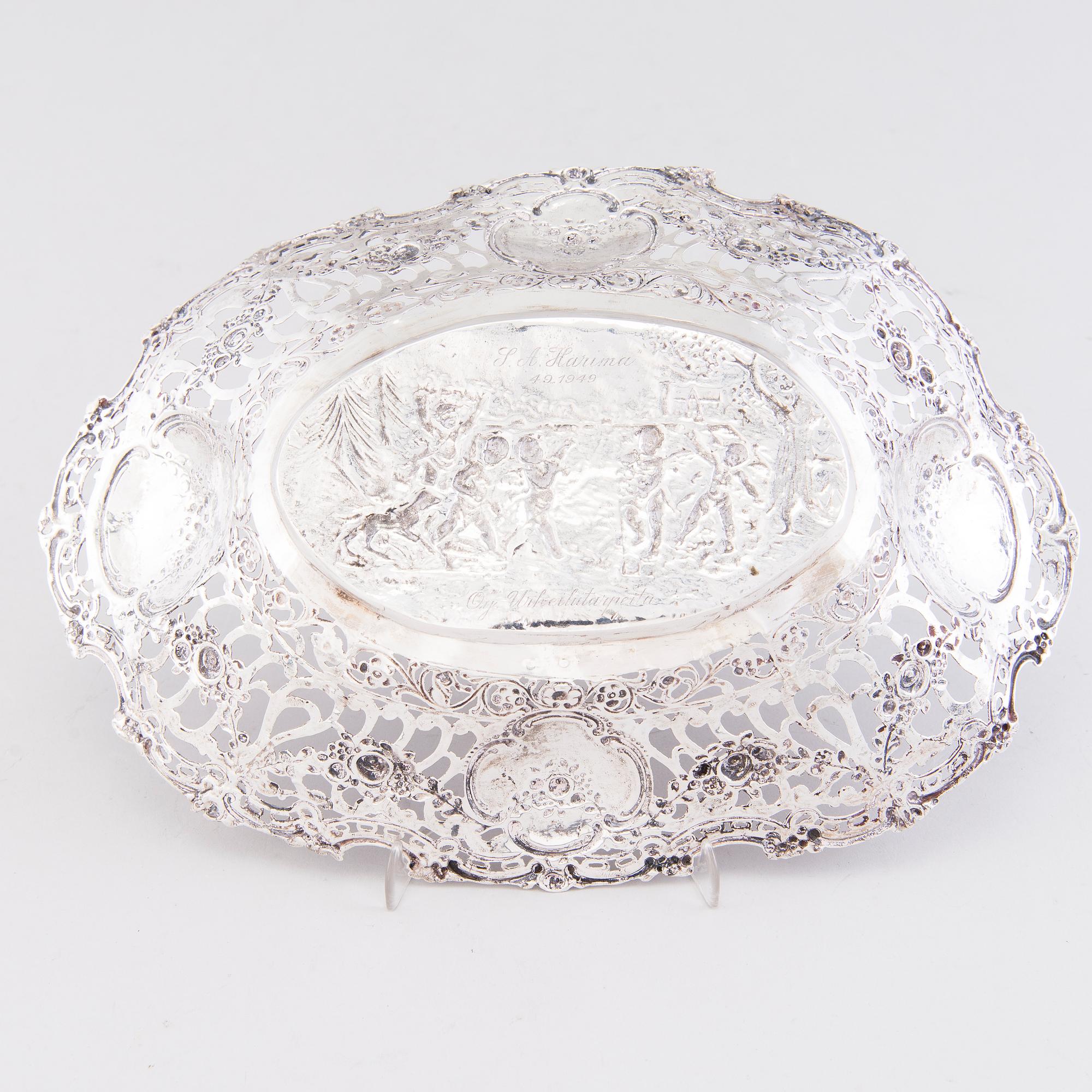 SKÅL, silver, Tyskland, 1900-talets första hälft, finska importstämplar.