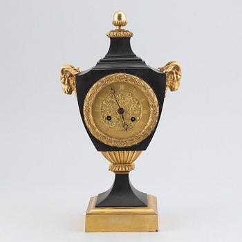 A french Empire table clock, first half of the 19th century.