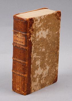 KOKBOK, "Hjelpreda i hushållningen för unga fruentimmer" av Cajsa Warg, 9:e upplagan, 1790.