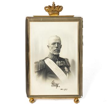 Royal photograph, Gustaf V, signed, October 1917.