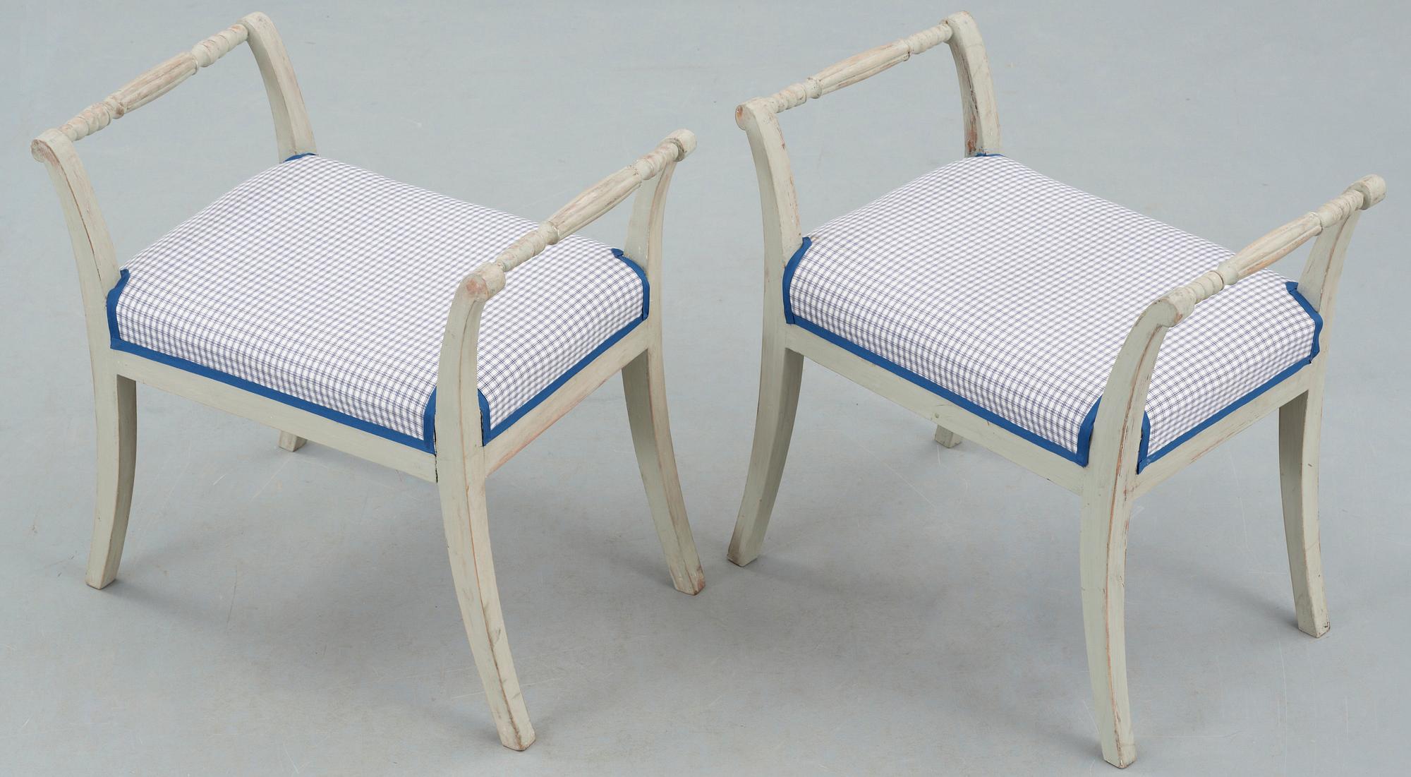 BANKETTER, ett par, empire, 1800-talets första hälft.