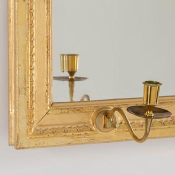 A "Meunier" two light mirror by IKEA, late 20th century.