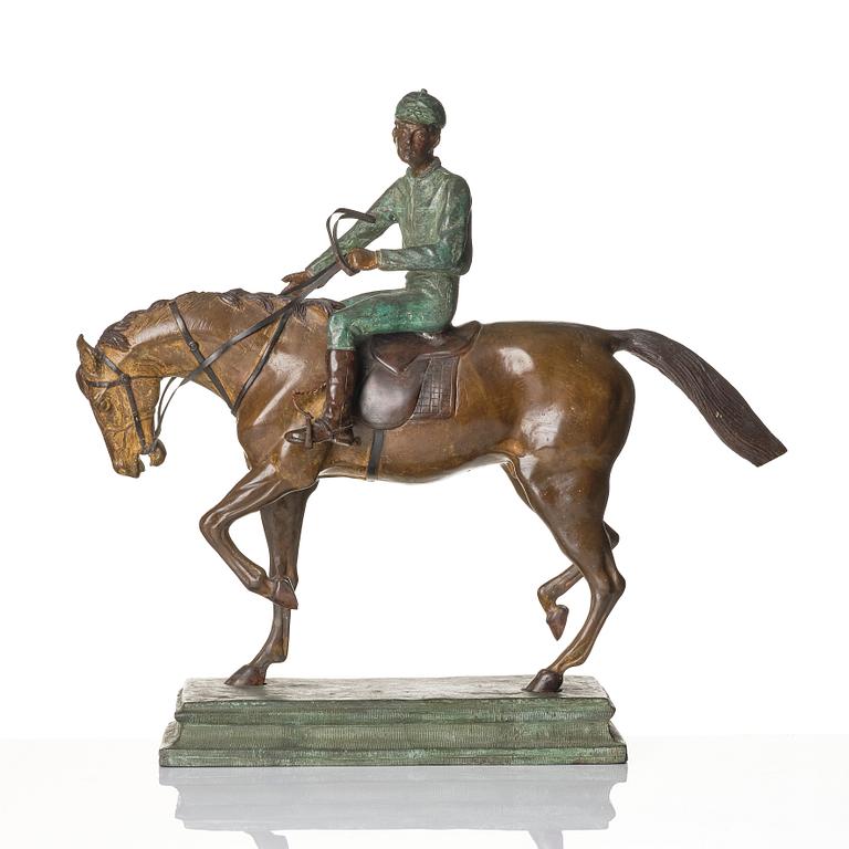 Skulptur, patinerad brons.