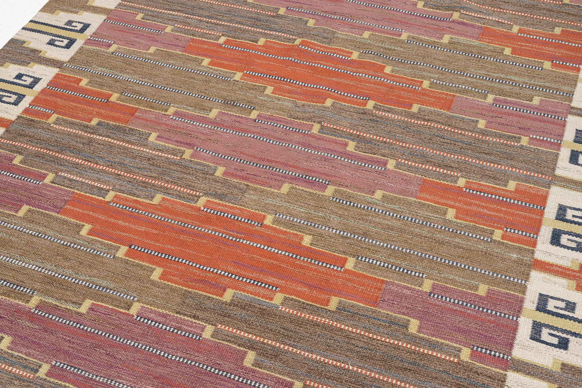 Märta Måås-Fjetterström, a carpet, "Bruna heden", flat weave, c 309 x 209 cm, signed AB MMF.