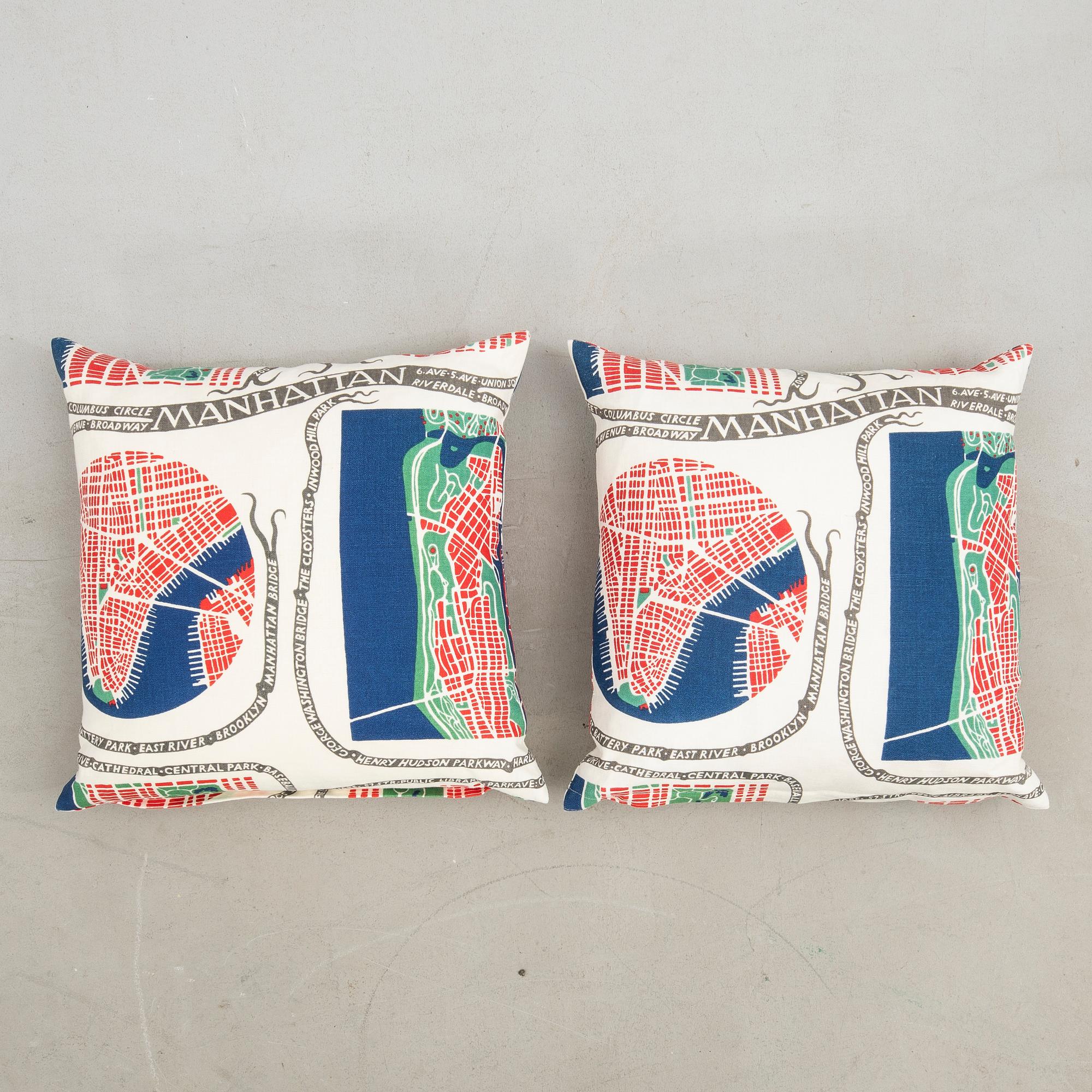 Josef Frank, Cushions, a pair, Svenskt Tenn Company.