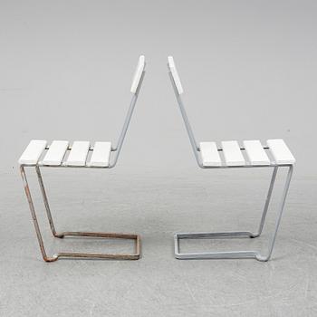 ARTHUR LINDQVIST, a pair of garden chairs, mid 20th Century.