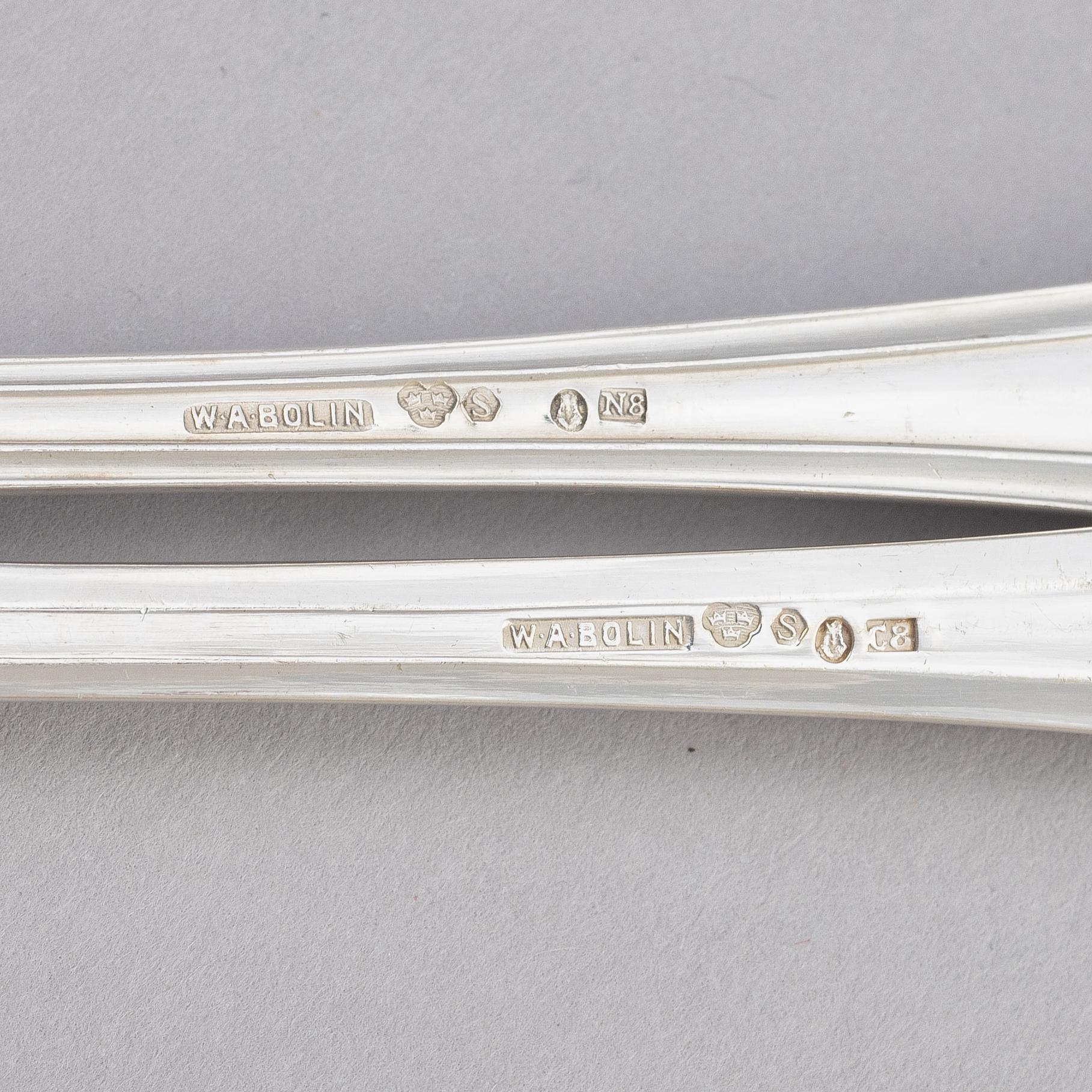 A silverware set, model 'I', 167 pieces, W.A. Bolin, Stockholm 1924-1944.