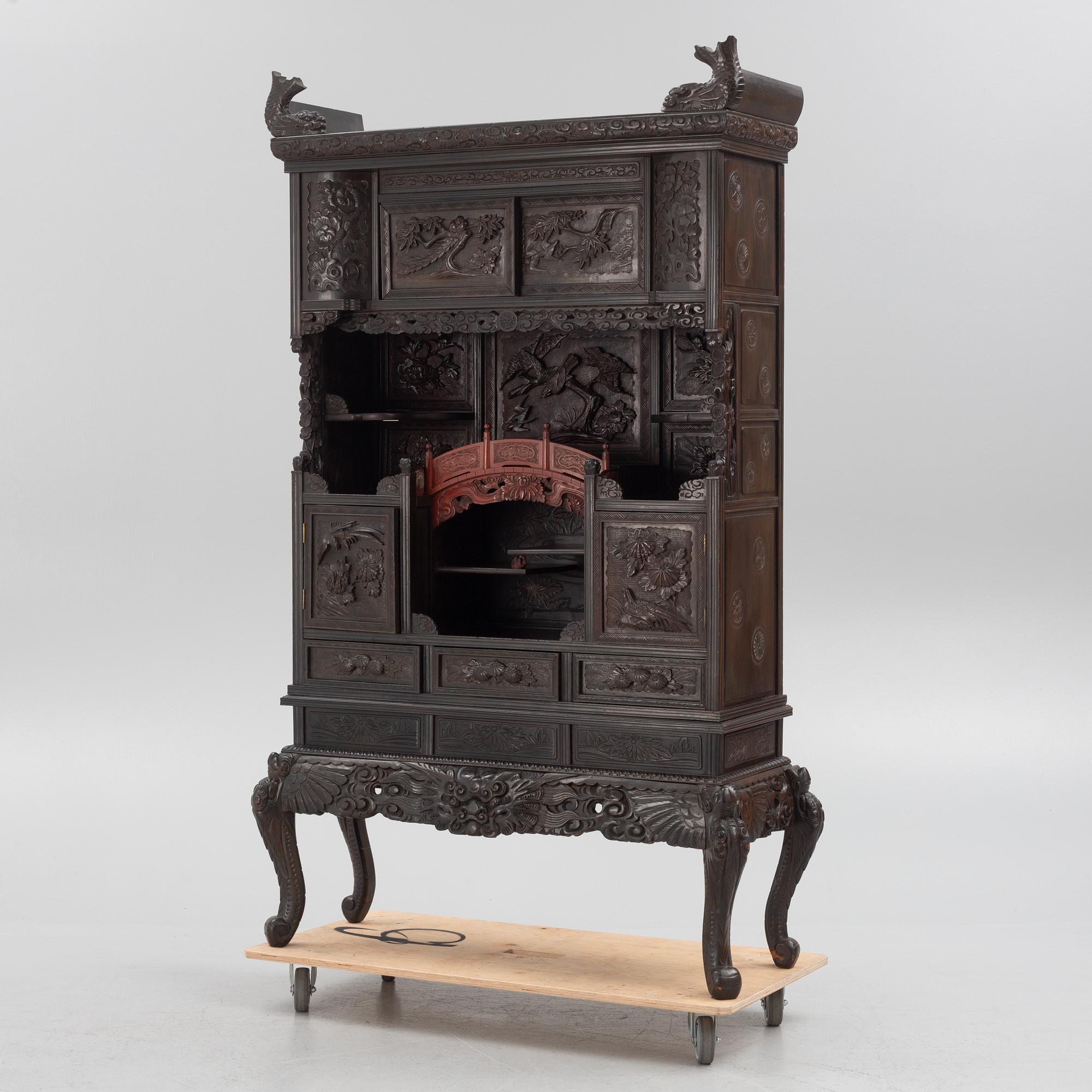 A Japanese wooden cabinet, first part of the 20th century.