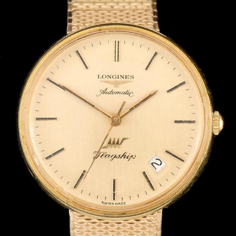 ARMBANDSUR, herr, Longines, Flagship, Automatic, guld på stål, 1960/70-tal.