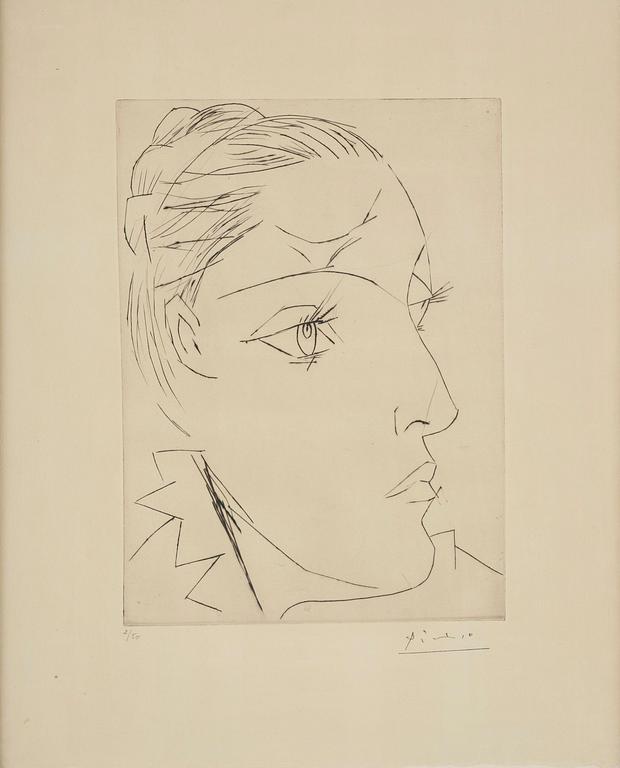 Pablo Picasso, "Portrait de Dora Maar au Chignon II".