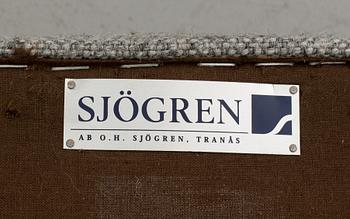 CARL MALMSTEN, fåtölj med fotpall, "Jättepaddan", sent 1900/2000-tal.