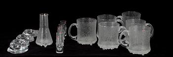 PARTI GLAS, 17, delar, Jorma Vennola och Tapio Wirkkala, Iittala, 1900-talets slut.