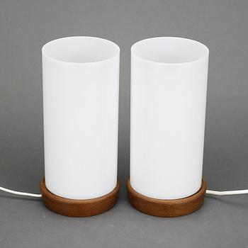BORDSLAMPOR, ett par, Uno och Östen Kristiansson, Luxus, 1960-tal.