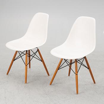 Charles & Ray Eames, two "Plastic Chair DSW", Vitra, 2010.