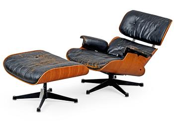 Charles & Ray Eames, LOUNGE CHAIR WITH OTTOMAN.