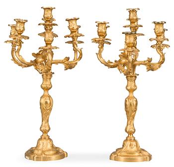 376. A PAIR OF CANDELABRAS.