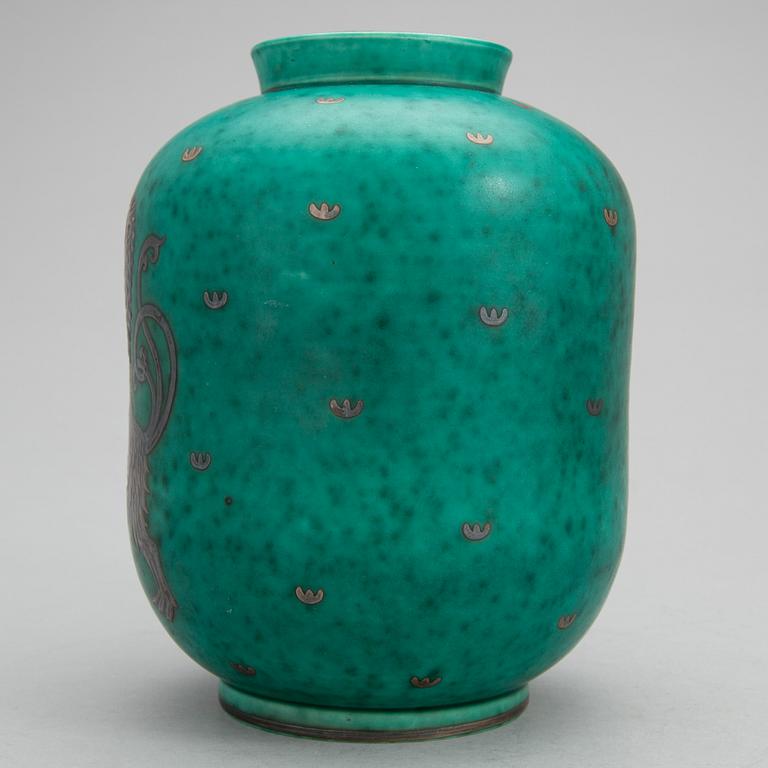 WILHELM KÅGE, Gustavsberg, stengods, "Argenta", 1940-/50-tal.