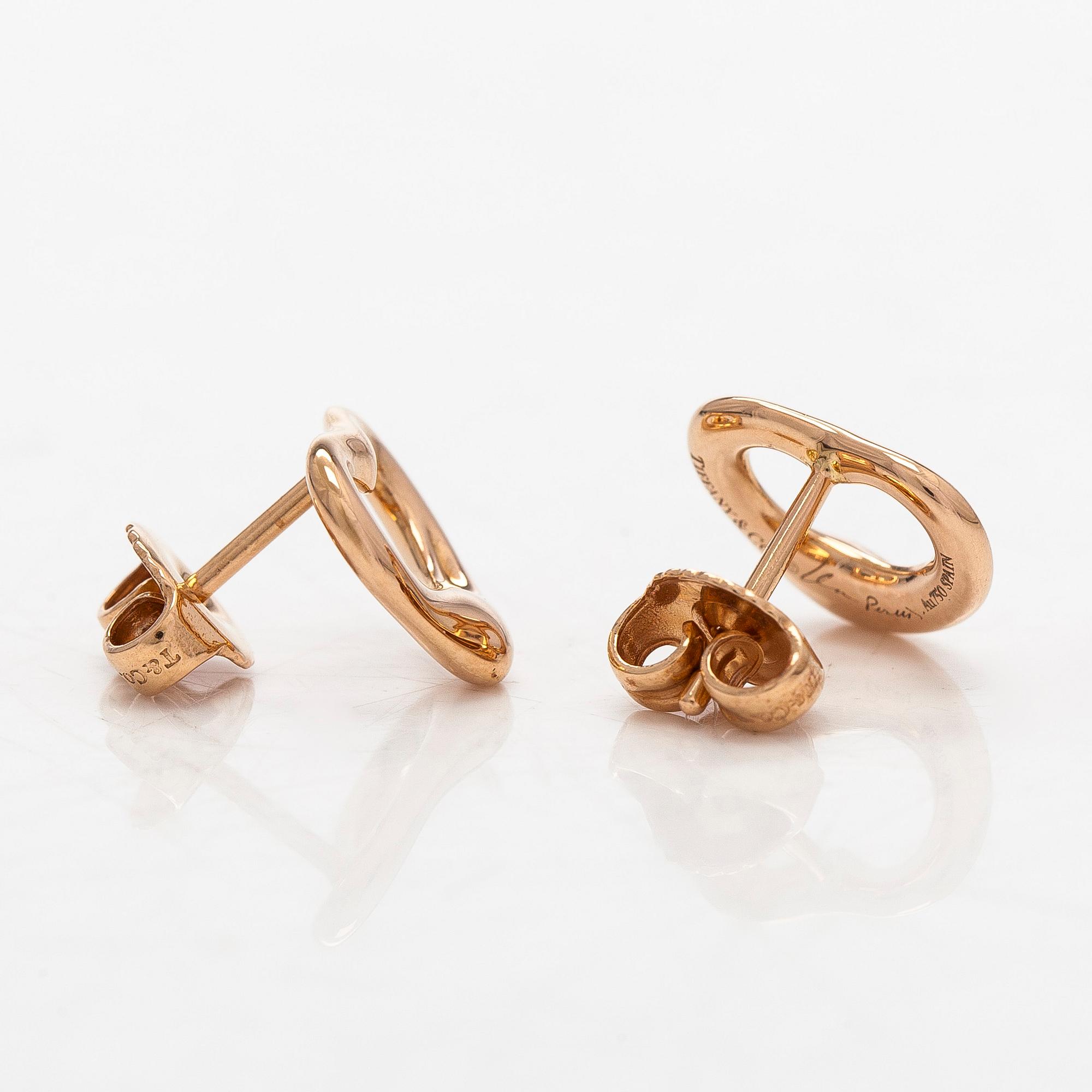 Tiffany & Co, Elsa Peretti, korvakorut, "Open Heart", 18K kultaa.