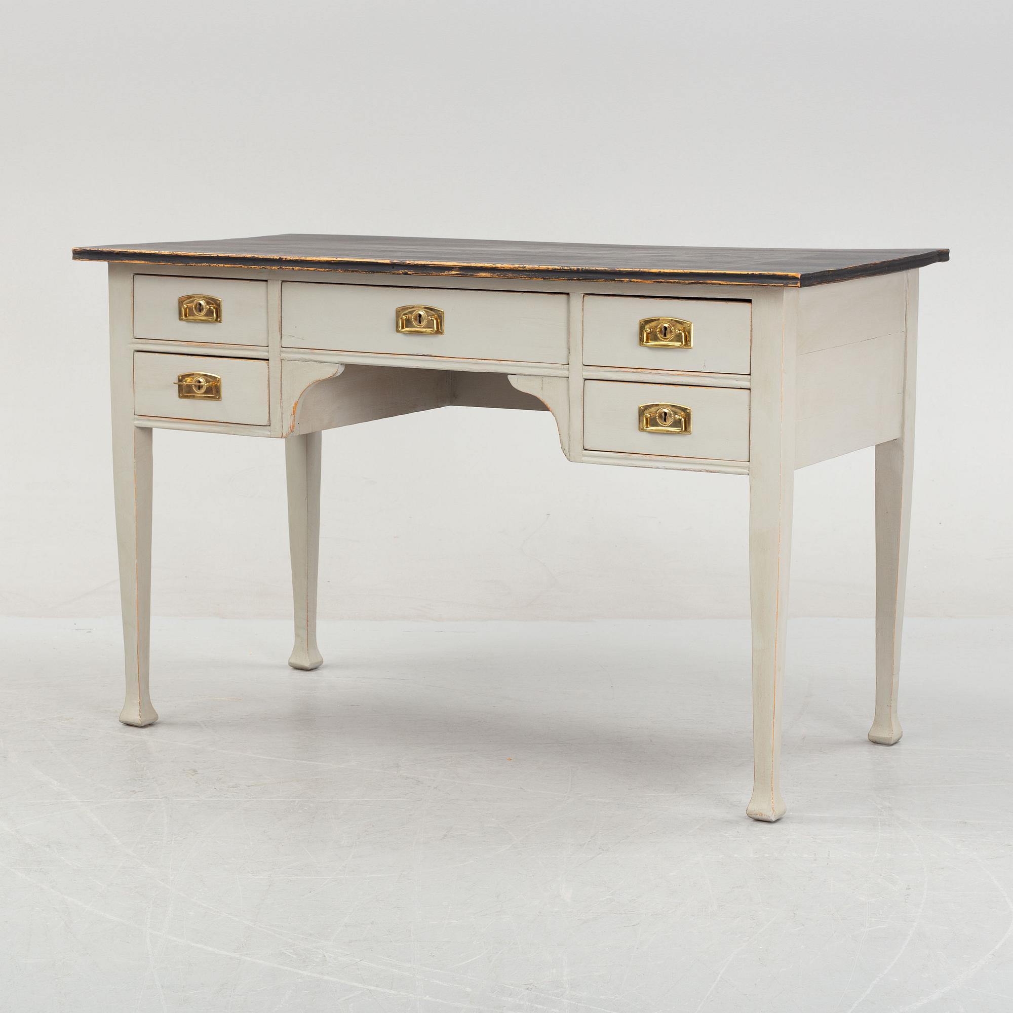 A painted desk, early 20th Century.