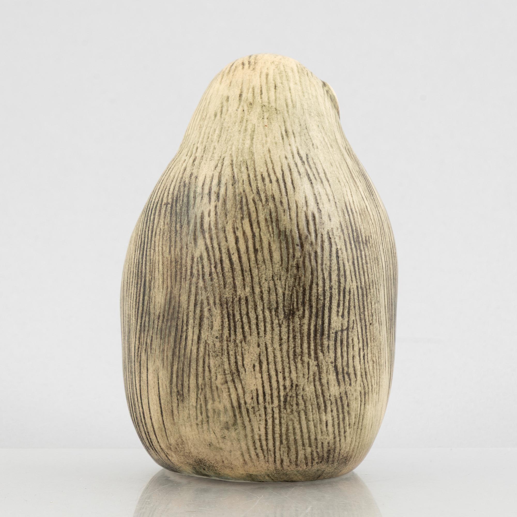 Lisa Larson, figurines, a set of four stoneware figurines including 'Lejon mini' from the series 'Afrika', Gustavsberg.