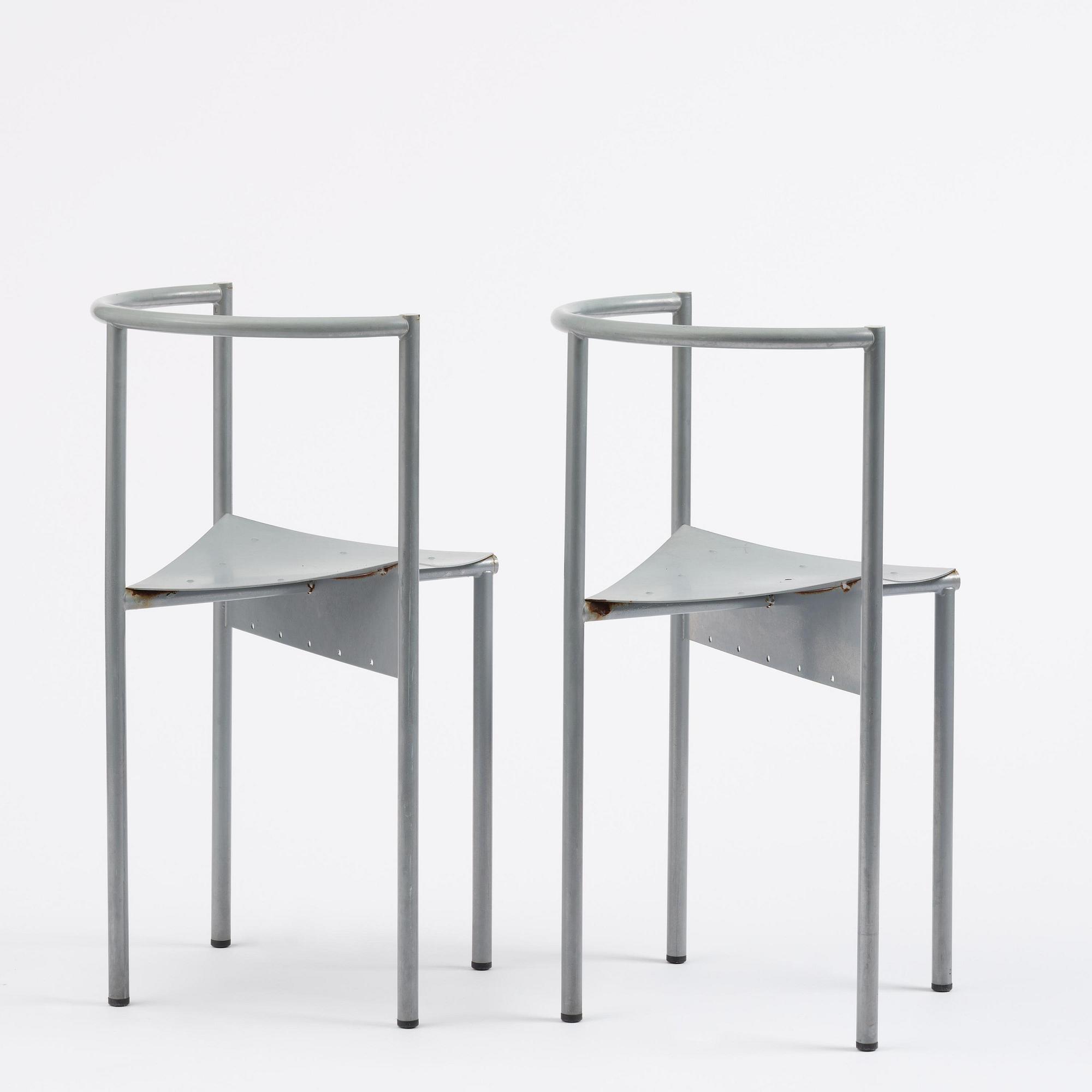 Philippe Starck, a pair of "Wendy Wright" chairs, Disform, Spain, post 1986.