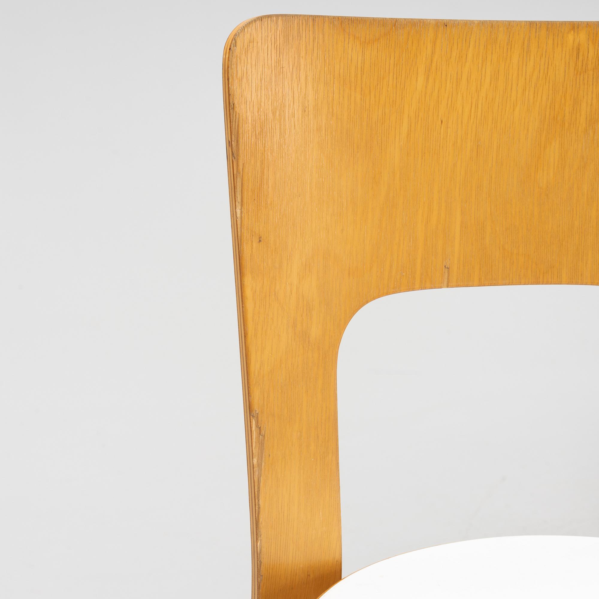 Alvar Aalto, four model 66 chairs, Artek, Finalnd.