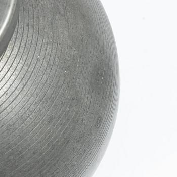 Sylvia Stave, Vase, pewter, model 5496, C.G. Hallberg, Stockholm, 1936.
