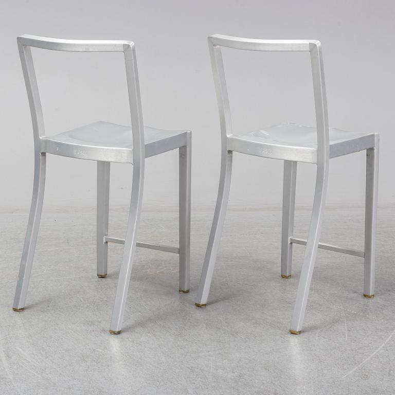PHILIPPE STARCK, a pair of 'Icon' bar stools, Emeco.