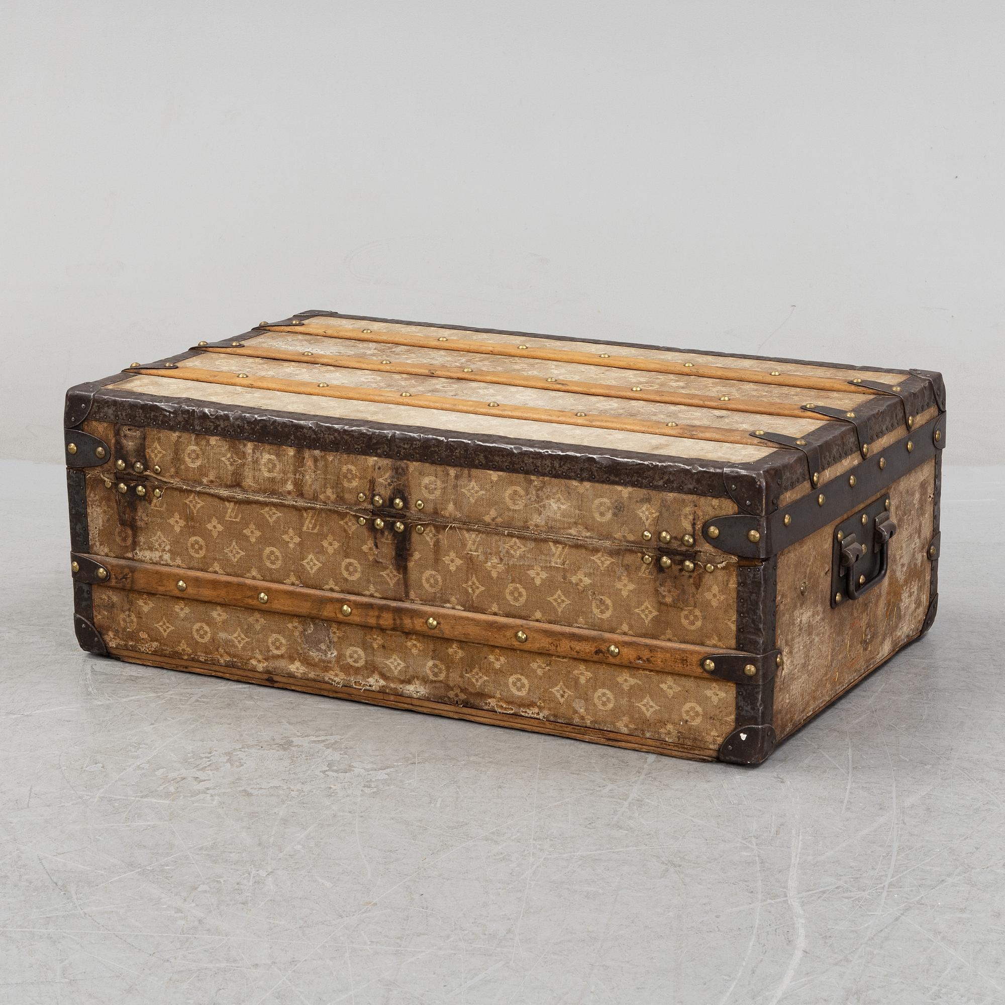 Louis Vuitton, a vintage steamer trunk, late 19th Century.