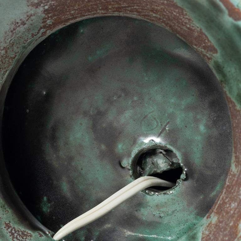 Allan Ebeling, a glazed ceramic table lamp, Torshälla 1932.