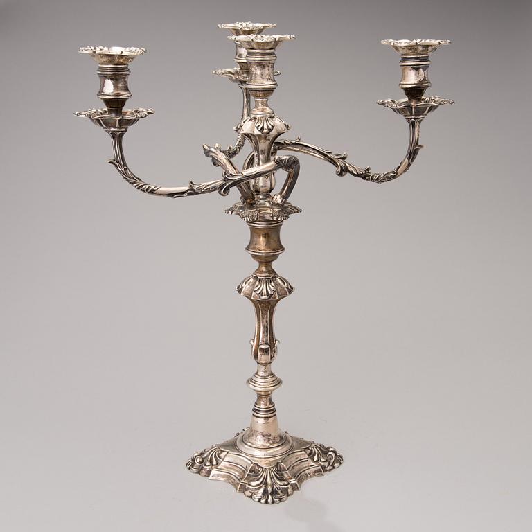 CANDELABRUM, silver, Sheffield 1844.