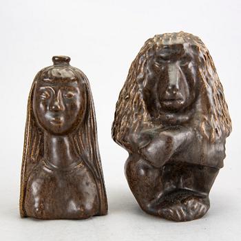 Åke Holm, 4 ceramic figurines, Höganäs, Sweden.