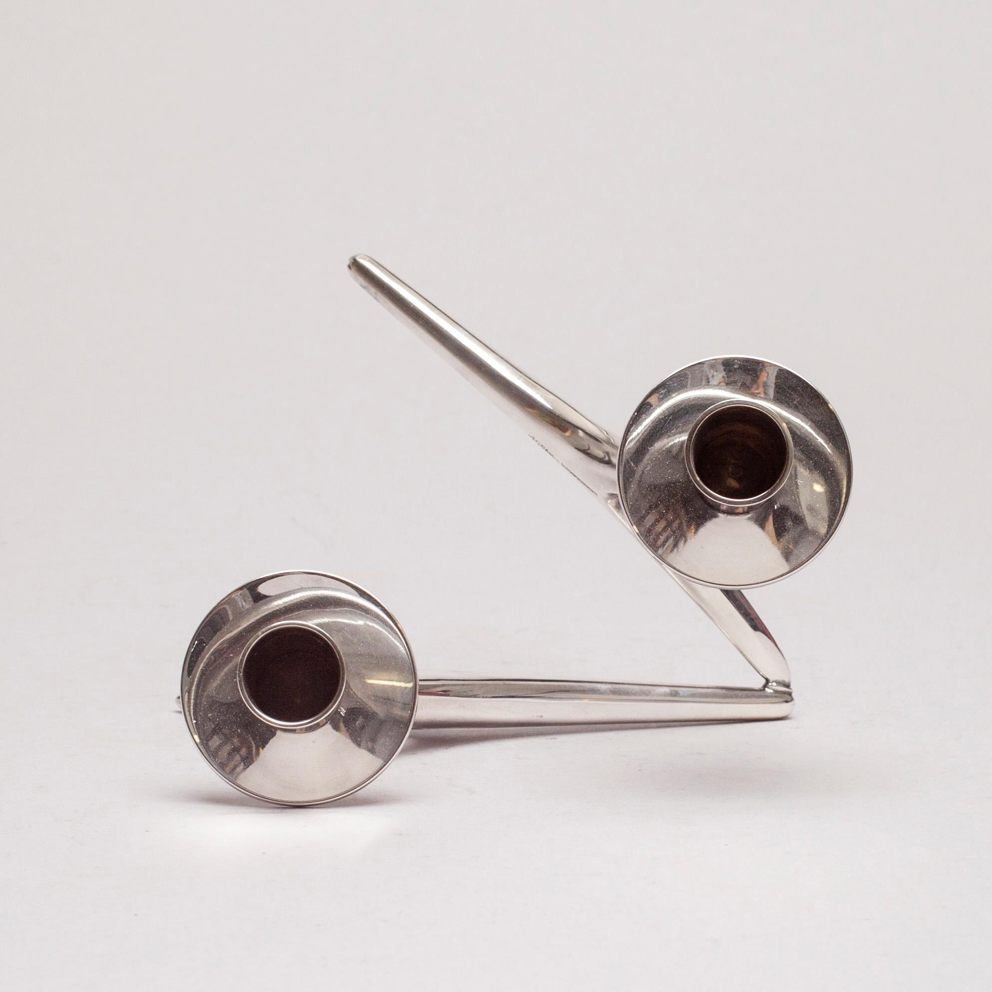 LJUSSTAKE, silver, Anna-Greta Eker, Auran Kultaseppä, Åbo 1967. Vikt 125 g.