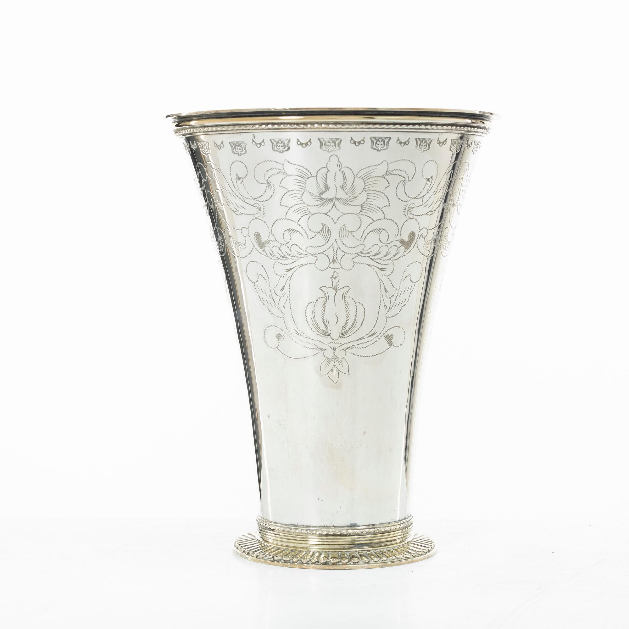 C.G. Hallberg, A Swedish parcel-gilt silver beaker, Stockholm 1939.