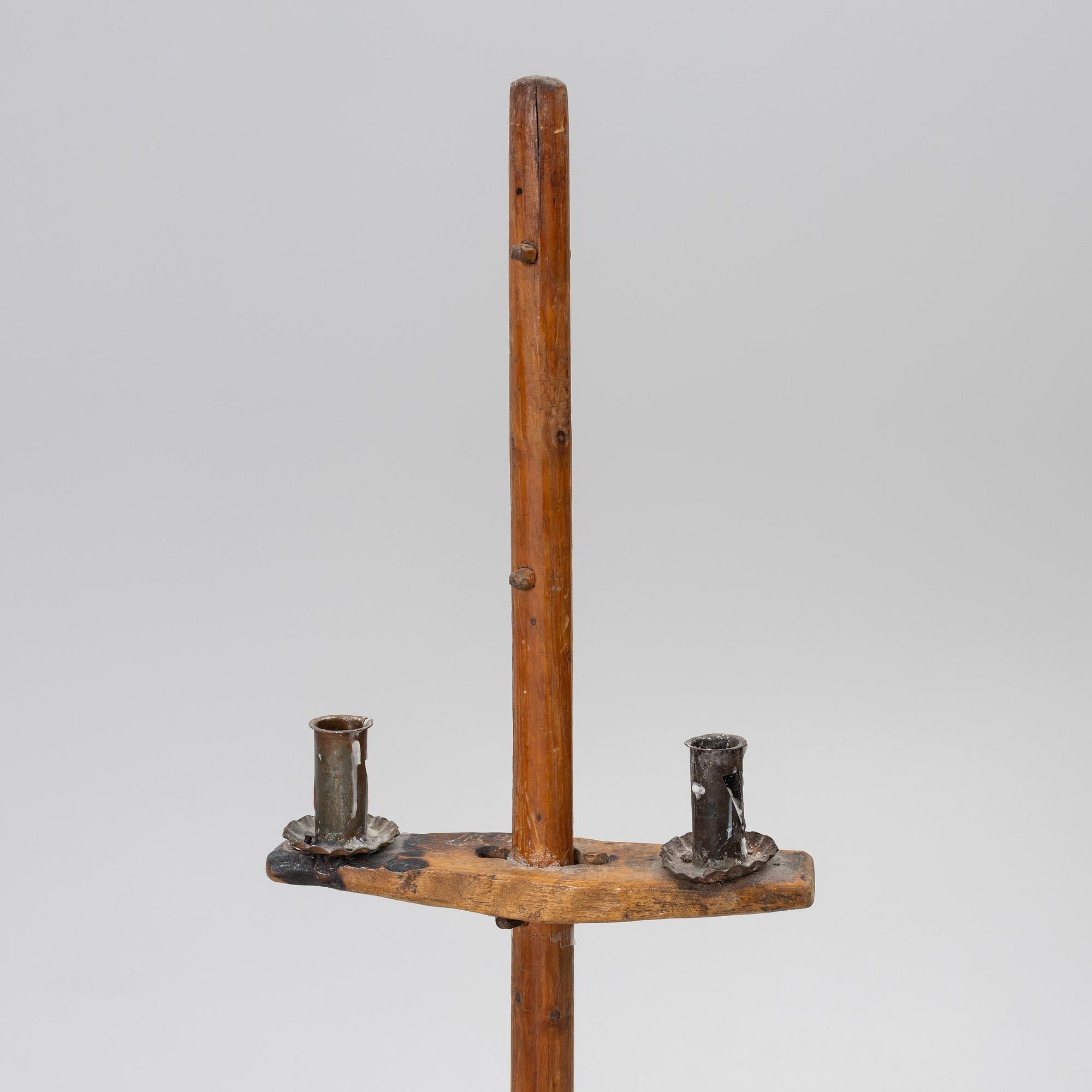 A floor candlestick, 19th Century.