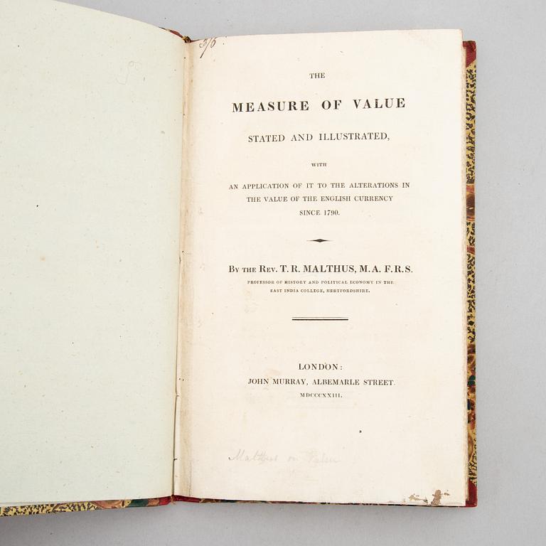 Malthus’ The Measure of Value, 1823.