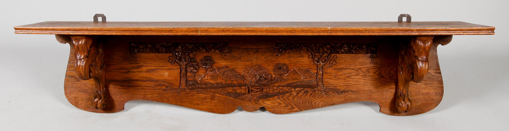 VÄGGHYLLA, ek, sent 1800-tal.