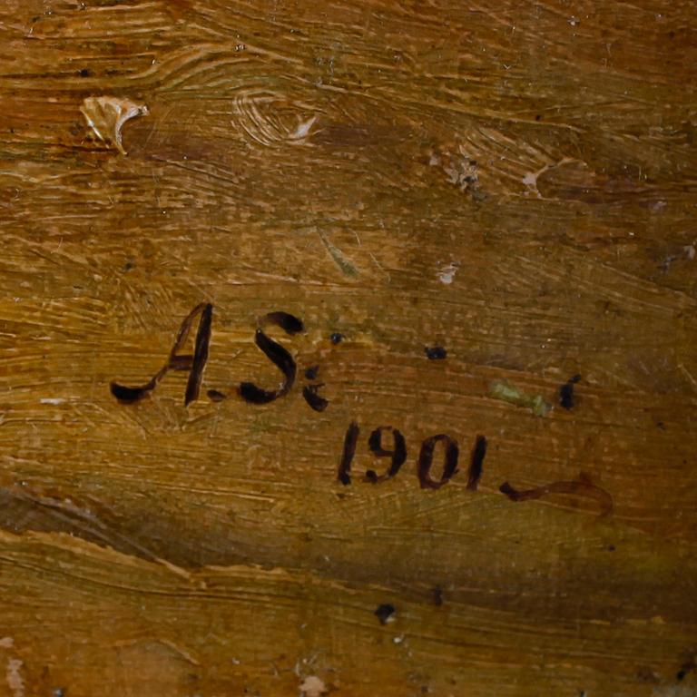 OTTO BACHE, kopia efter, olja på duk, monogramsignerad A.S och daterad 1901.
