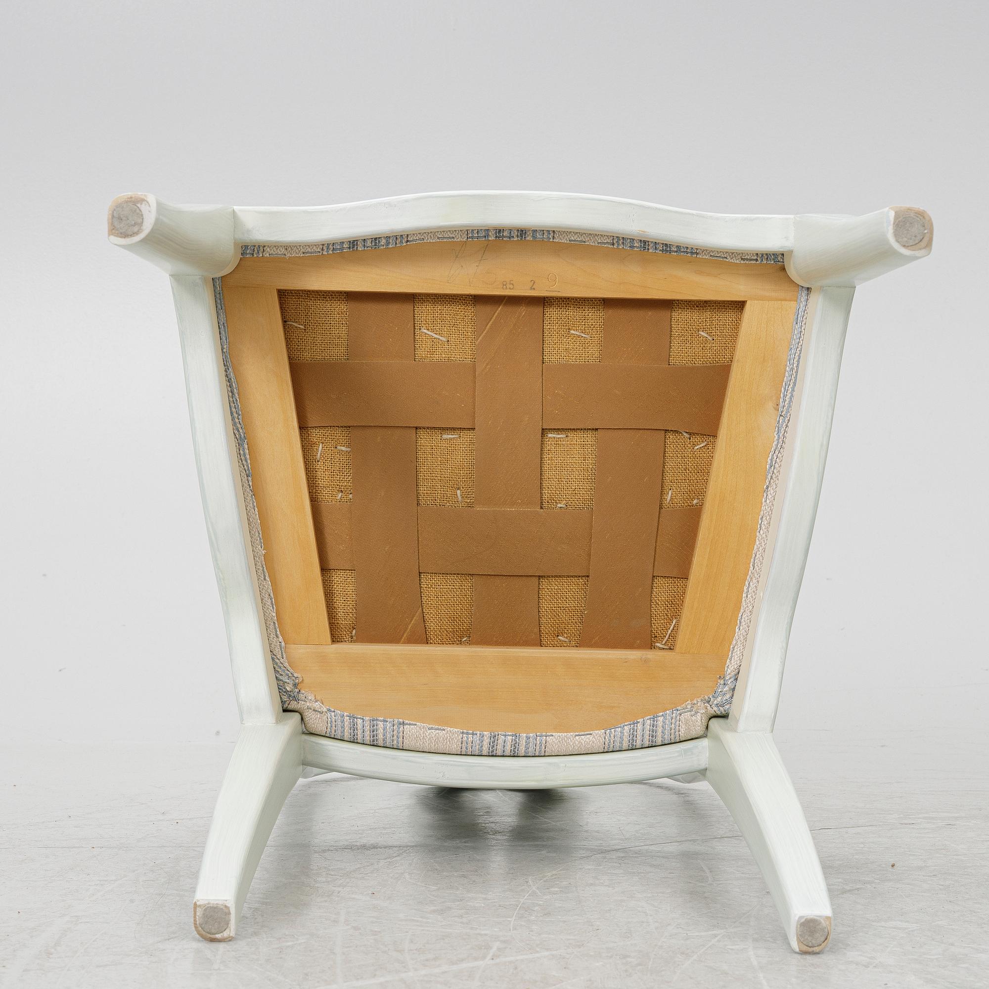 Carl Malmsten, a dinner table with six chairs, 'Brunnsviken', Sweden, second half of the 20th century.