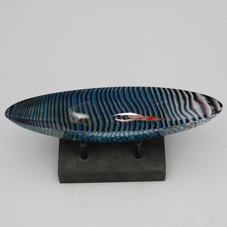 SKULPTUR, glas, Bertil Vallien, Kosta Boda, signerad.