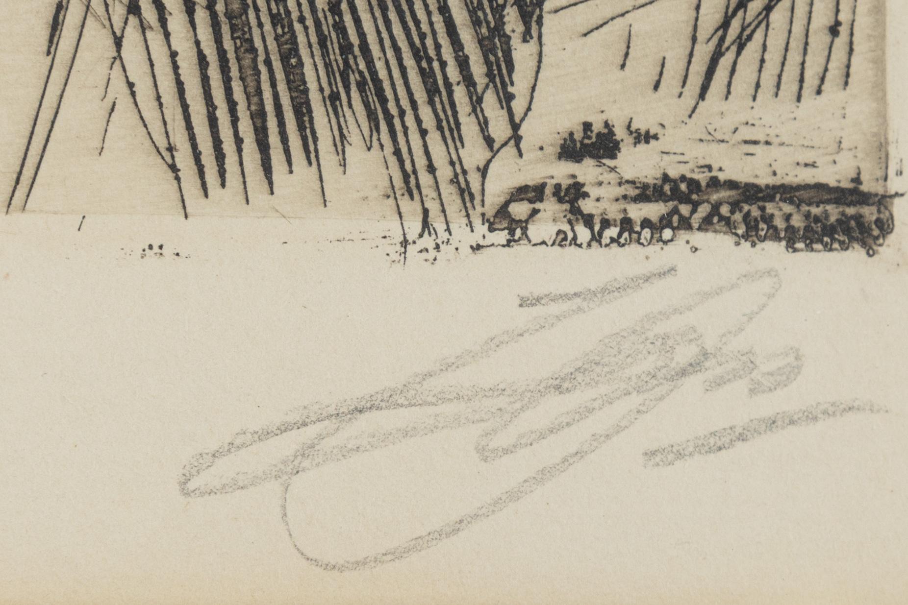 Anders Zorn, etching, 1919, signed in pencil.