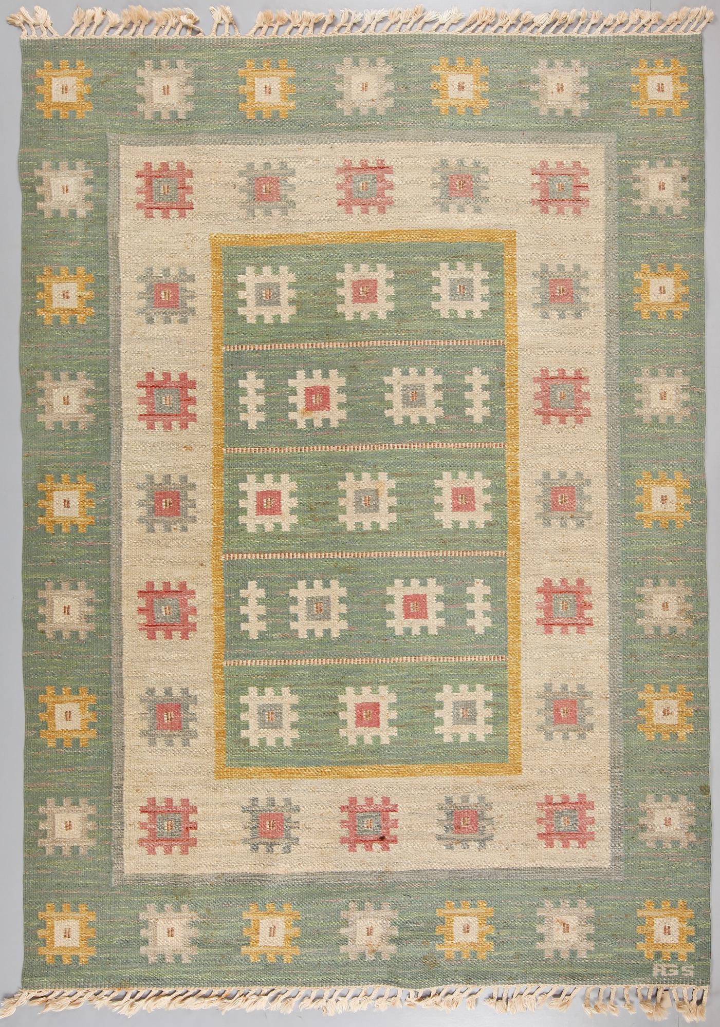 MATTA, rölakan, sannolikt Anna-Greta Sjöquist, signerad AGS, 254 x 179 cm.