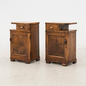 Bedside tables, a pair, Art Deco, first half of the 20th century ...