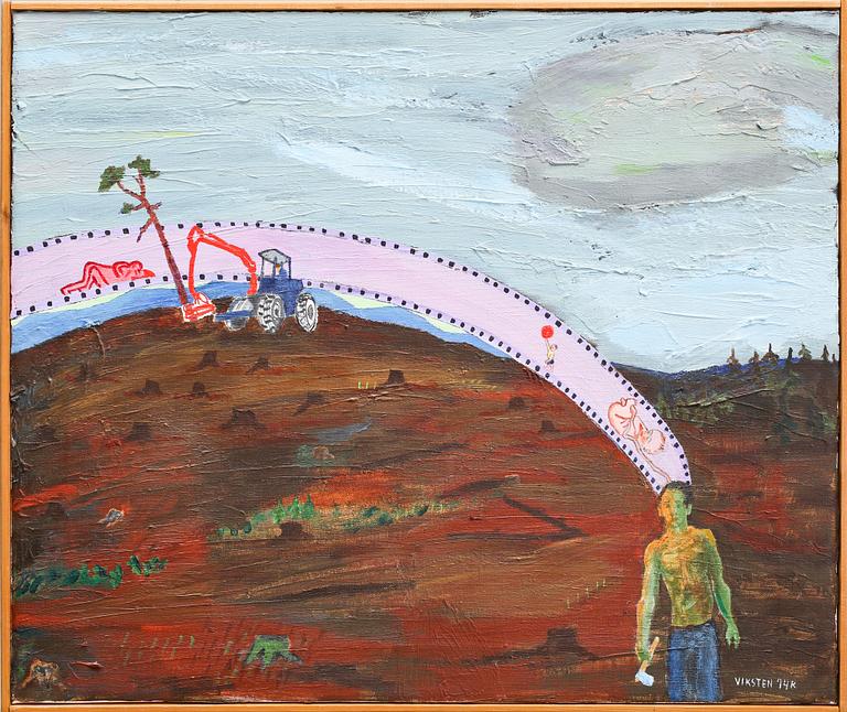 HANS VIKSTEN, akryl på duk, signerad och daterad -74.