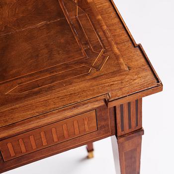 A Gustavian marquetry and gilt brass-mounted table by Georg Haupt (master 1770-1784).