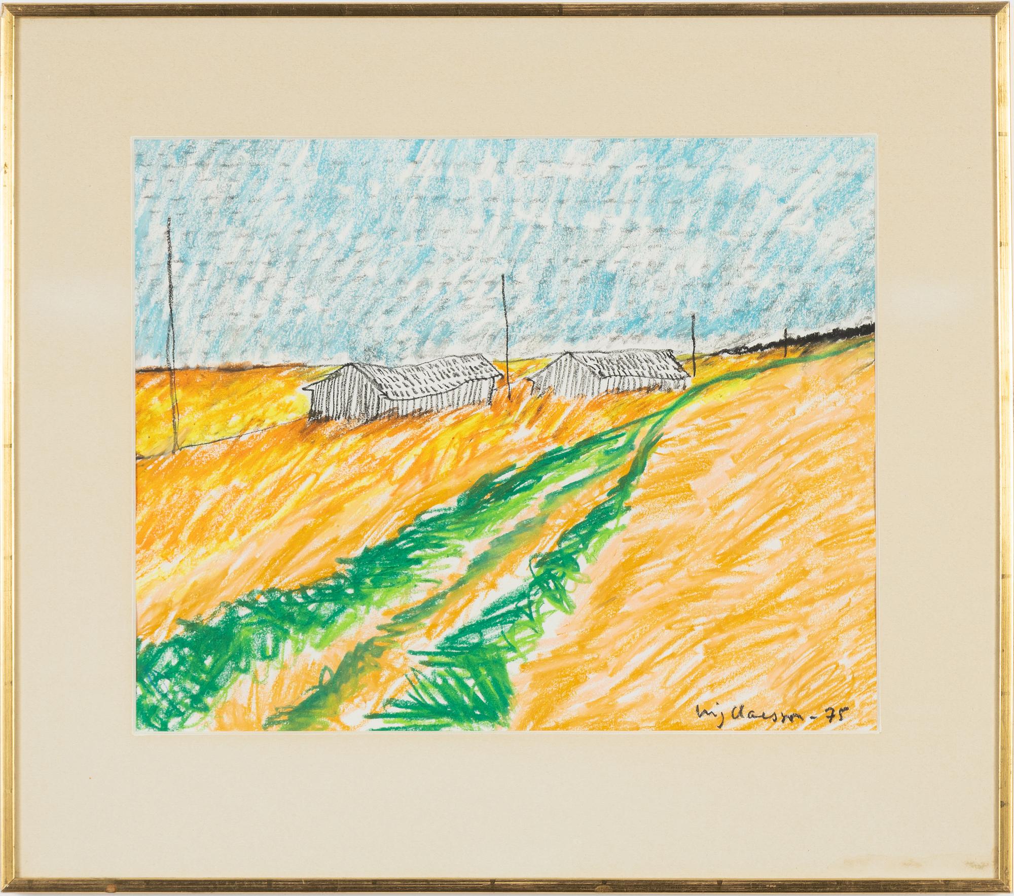 Stig Claesson, pastel, signed and dated -75.